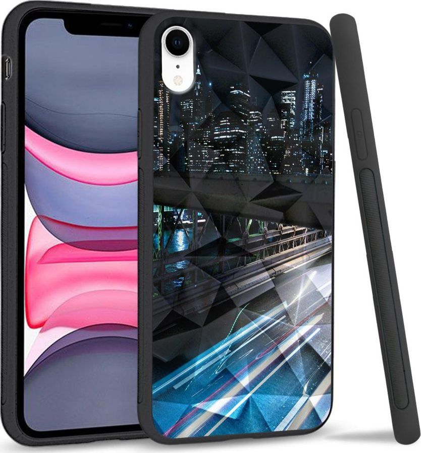 Super Fashion Etui na telefon Apple Iphone XR Crystal Case Cityscape 1