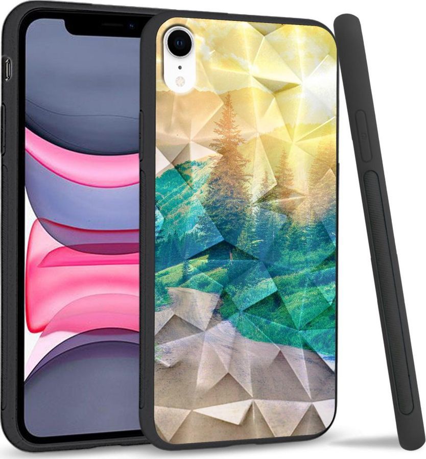 Super Fashion Etui na telefon Apple Iphone XR Crystal Case Village roads 1