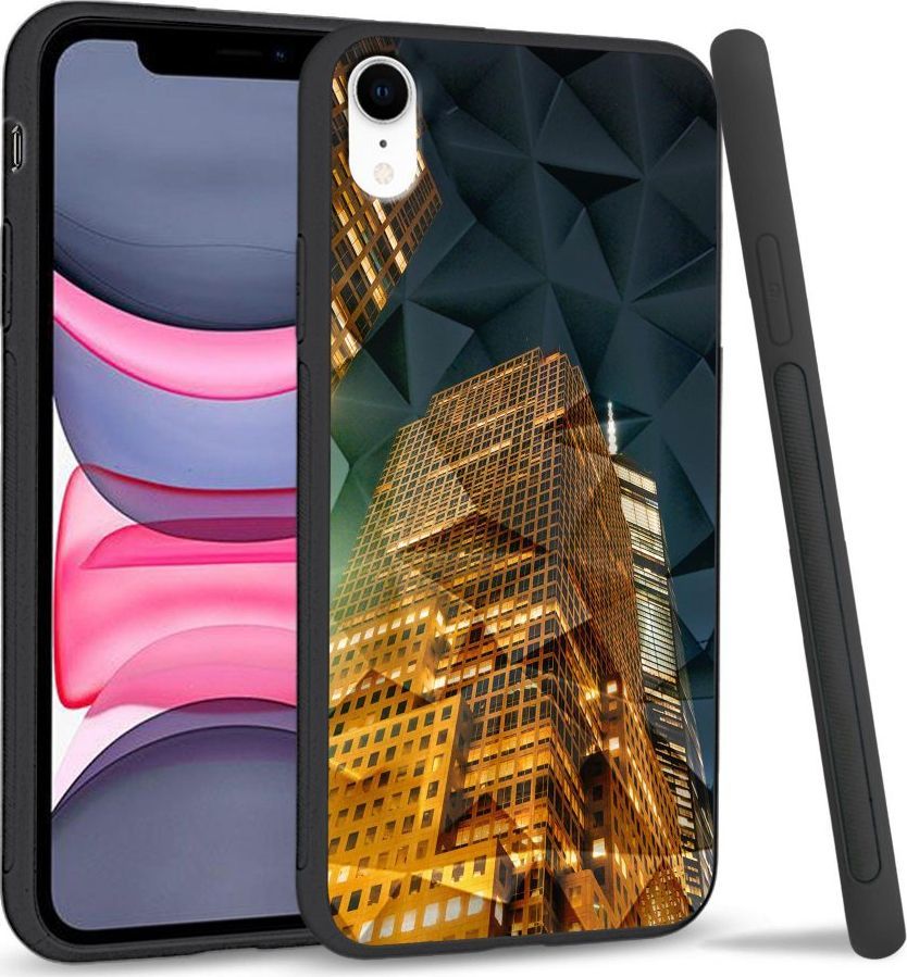 Super Fashion Etui na telefon Apple Iphone XR Crystal Case Night building 1