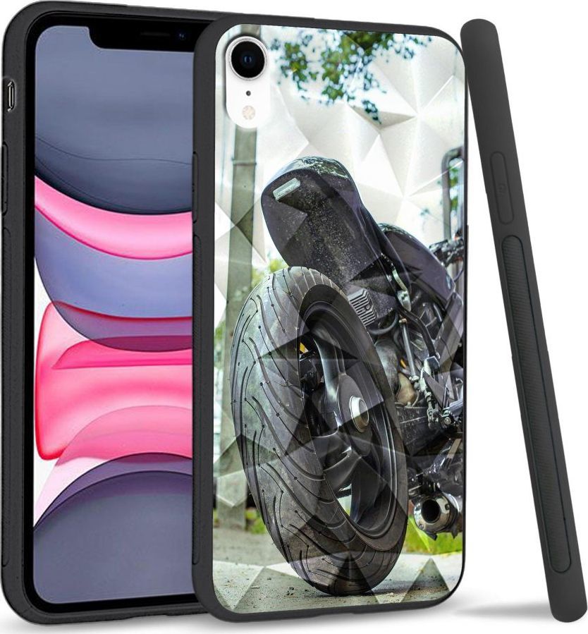 Super Fashion Etui na telefon Apple Iphone XR Crystal Case Bike Tyre 1