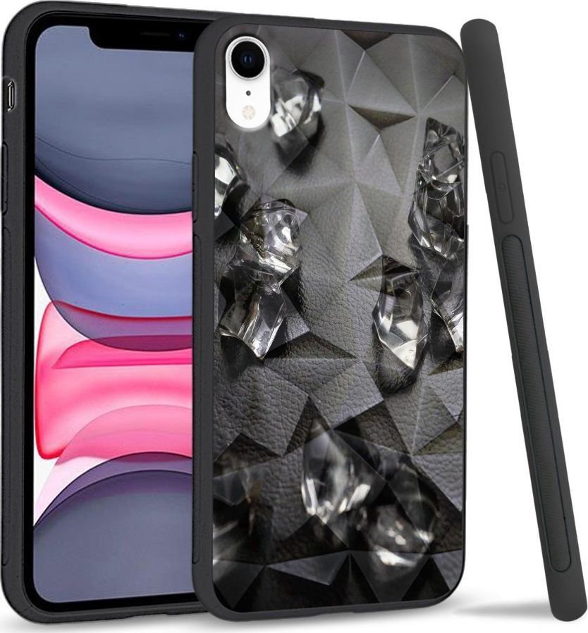 Super Fashion Etui na telefon Apple Iphone XR Crystal Case Glass Cube 1