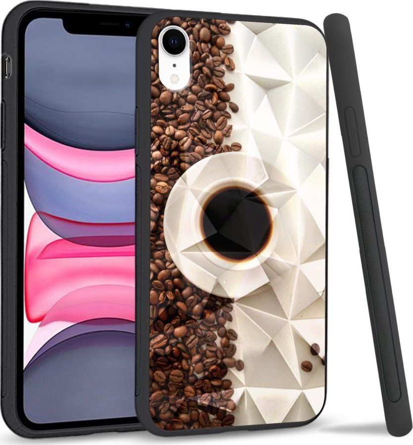 Super Fashion Etui na telefon Apple Iphone XR Crystal Case Coffee Cup 1