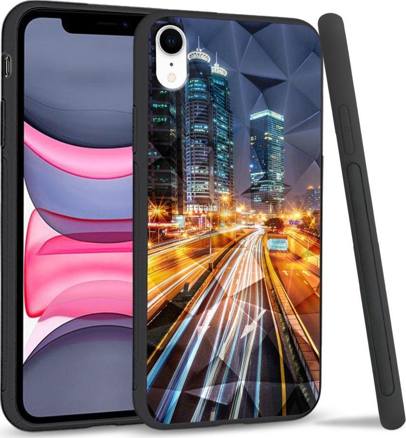 Super Fashion Etui na telefon Apple Iphone XR Crystal Case Night City 1