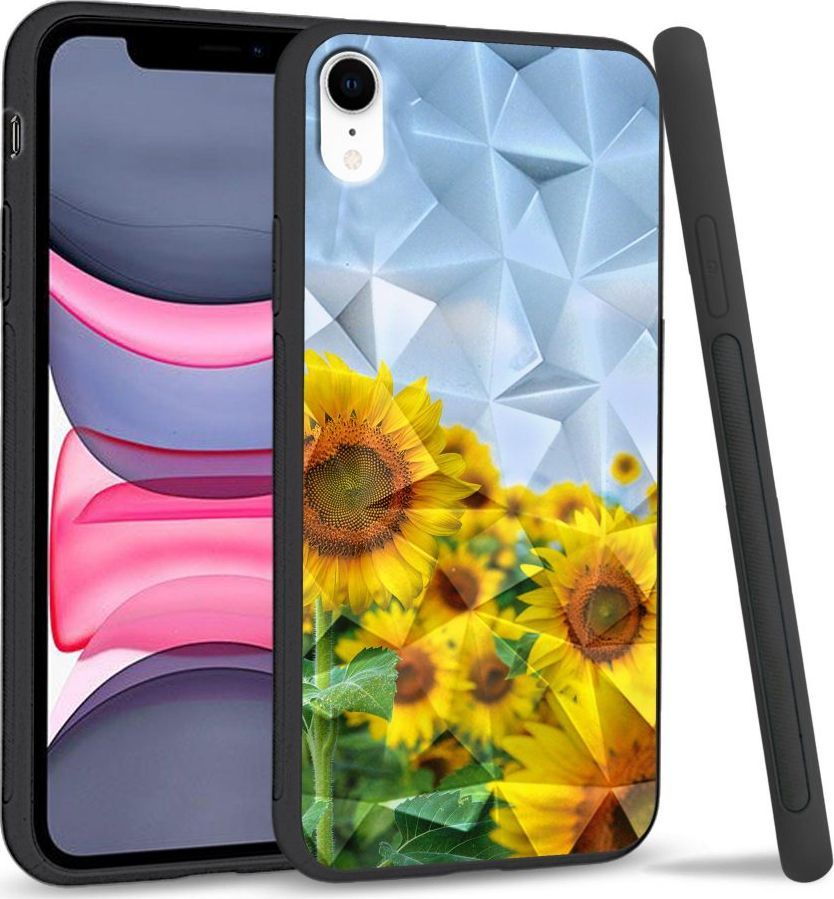 Super Fashion Etui na telefon Apple Iphone XR Crystal Case Sunflowers 1