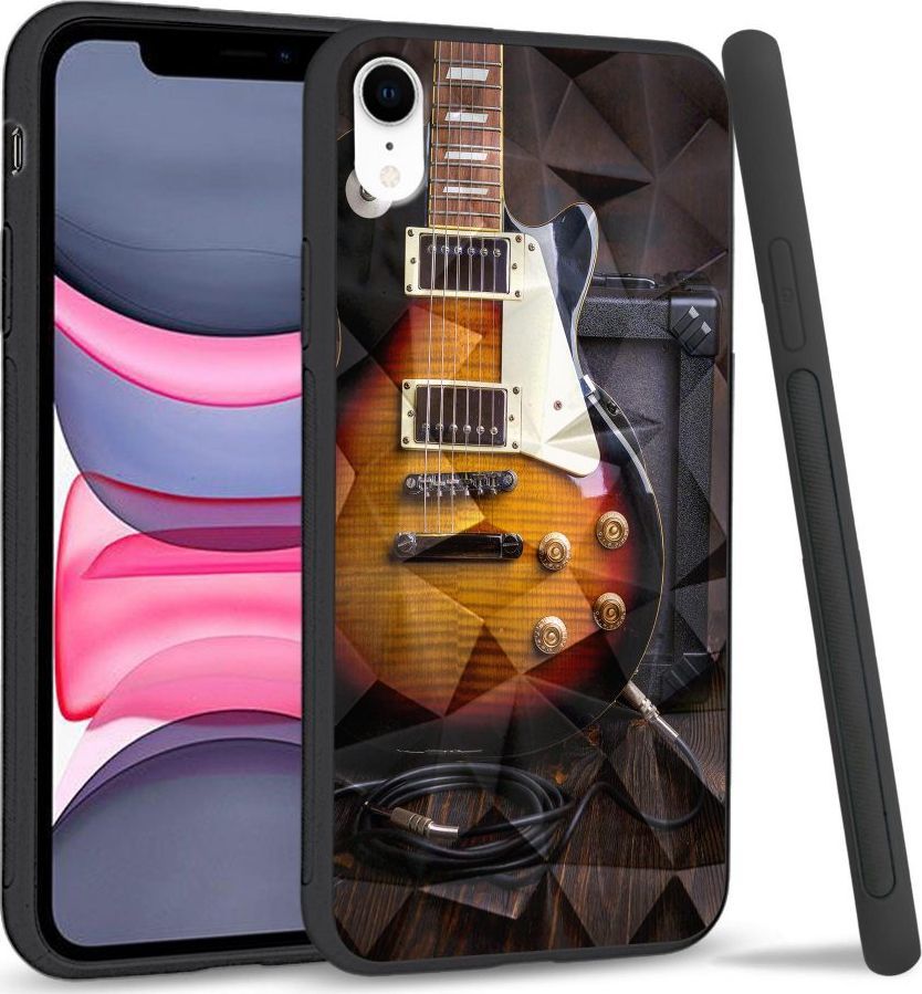 Super Fashion Etui na telefon Apple Iphone XR Crystal Case Electric Guitar 1