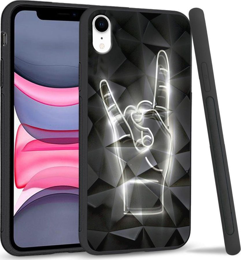 Super Fashion Etui na telefon Apple Iphone XR Crystal Case We Rock 1