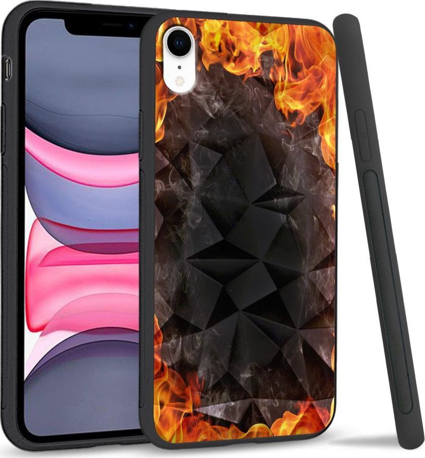 Super Fashion Etui na telefon Apple Iphone XR Crystal Case Hot Fire 1