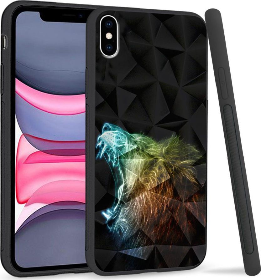 Super Fashion Etui na telefon Apple Iphone XS Max Crystal Case Roaring Lion 1