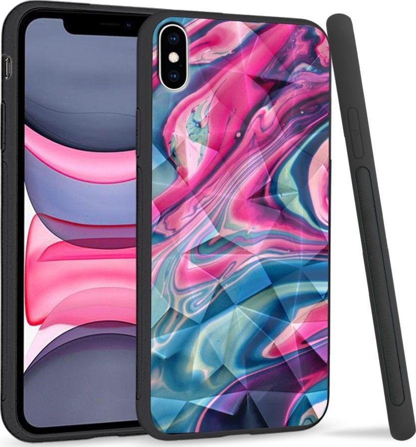 Super Fashion Etui na telefon Apple Iphone XS Max Crystal Case Liquid Abstract 1