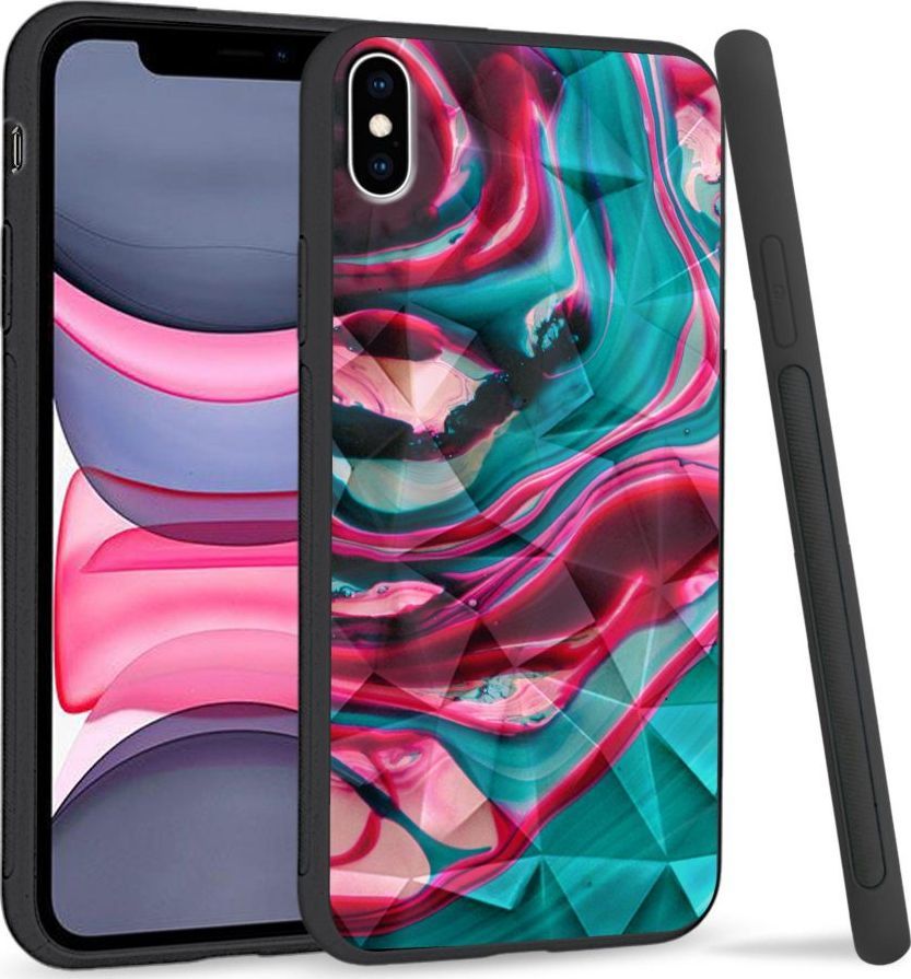 Super Fashion Etui na telefon Apple Iphone XS Max Crystal Case Water color abstract 1