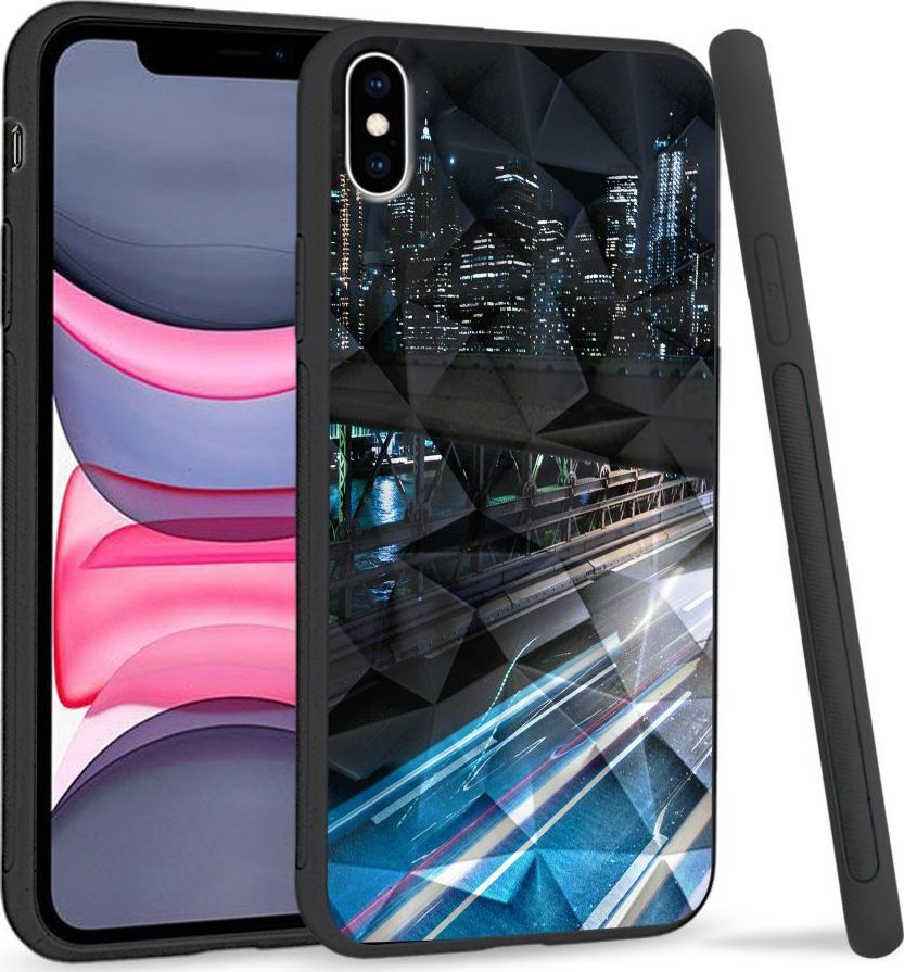 Super Fashion Etui na telefon Apple Iphone XS Max Crystal Case Cityscape 1