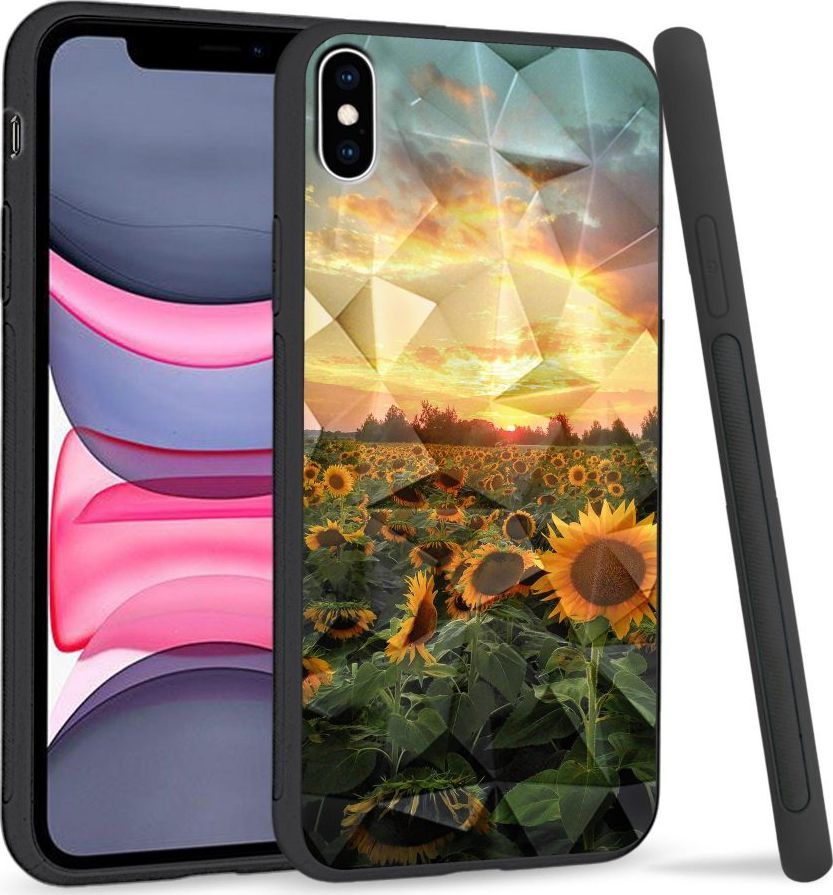 Super Fashion Etui na telefon Apple Iphone XS Max Crystal Case Sunflower Garden 1