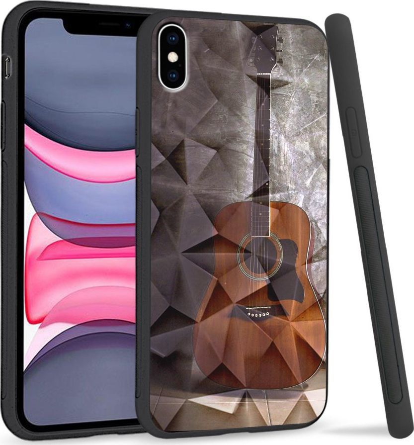 Super Fashion Etui na telefon Apple Iphone XS Max Crystal Case Guitar 1