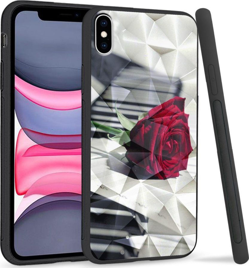 Super Fashion Etui na telefon Apple Iphone XS Max Crystal Case Rose Piano 1