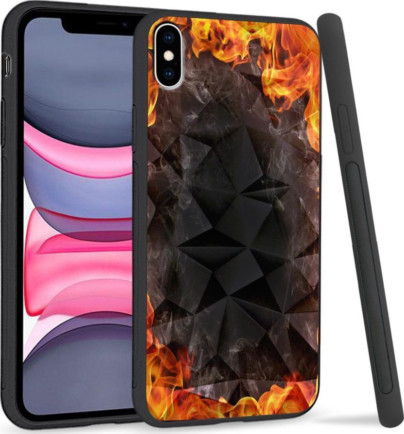 Super Fashion Etui na telefon Apple Iphone XS Max Crystal Case Hot Fire 1