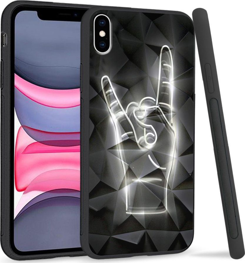 Super Fashion Etui na telefon Apple Iphone XS Max Crystal Case We Rock 1