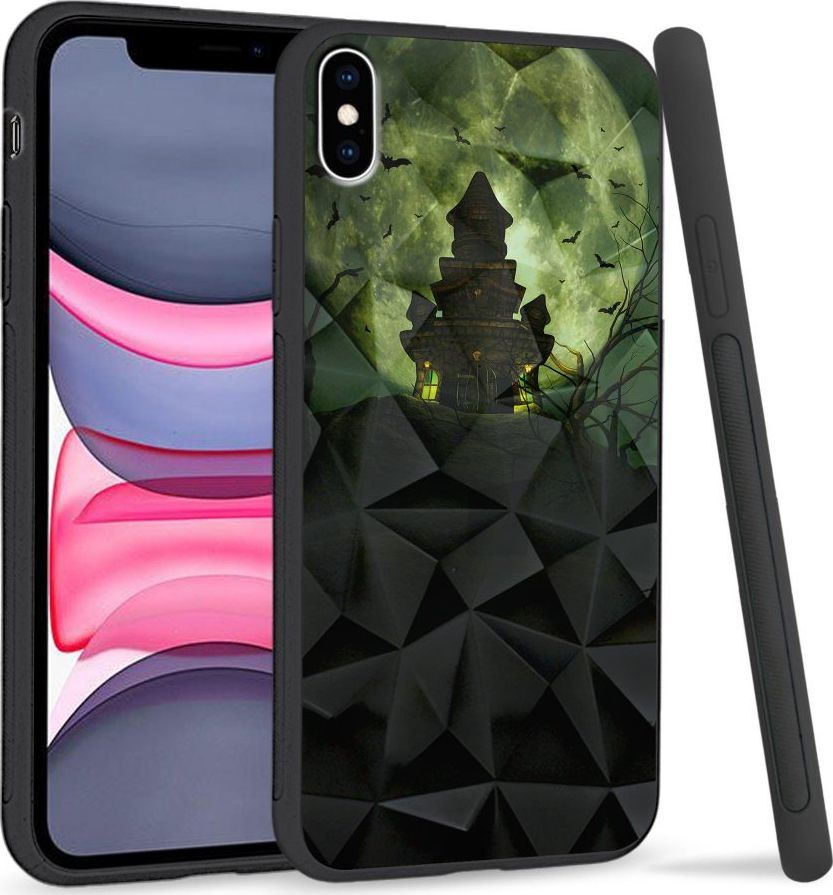 Super Fashion Etui na telefon Apple Iphone XS Max Crystal Case Spooky castle 1