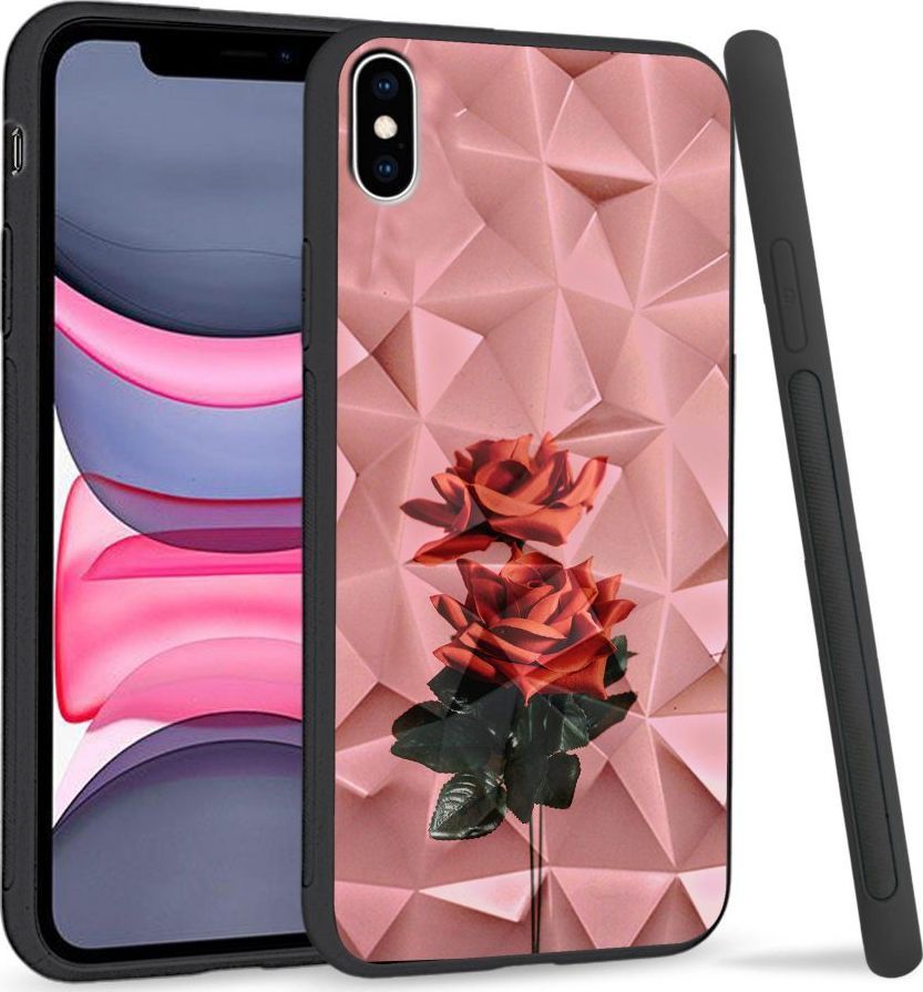 Super Fashion Etui na telefon Apple Iphone XS Max Crystal Case Rose love 1