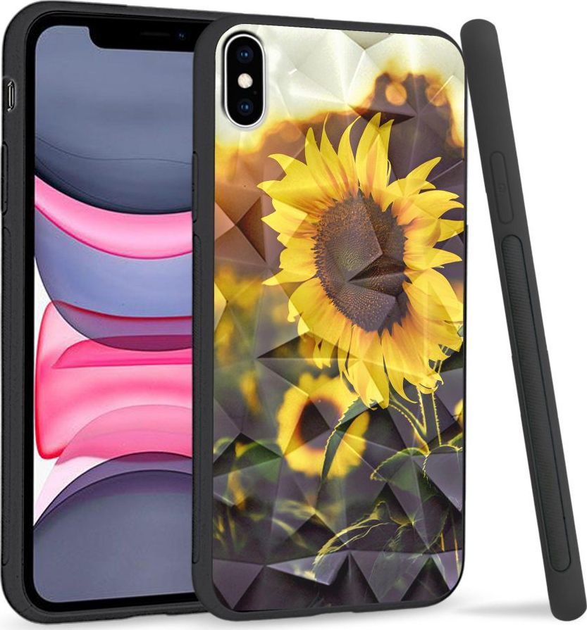 Super Fashion Etui na telefon Apple Iphone XS Max Crystal Case Sunflower field 1