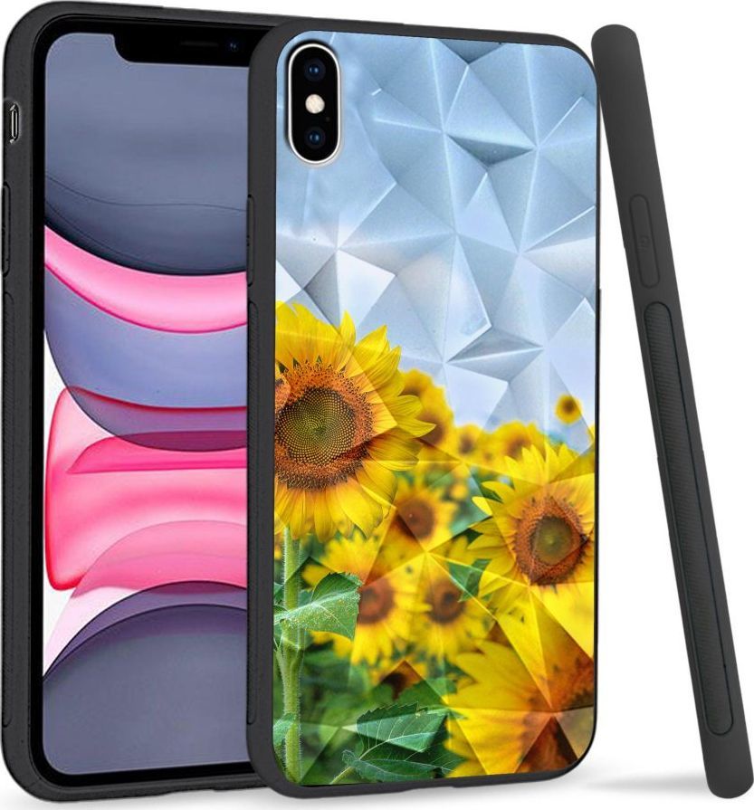 Super Fashion Etui na telefon Apple Iphone XS Max Crystal Case Sunflowers 1
