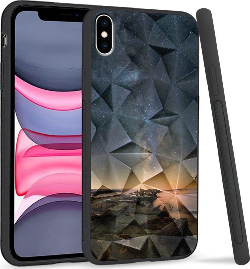 Super Fashion Etui na telefon Apple Iphone XS Max Crystal Case Stary night rocks 1