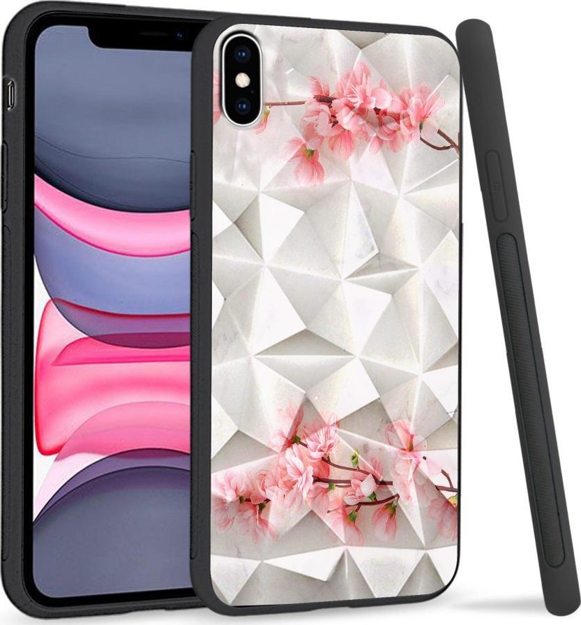 Super Fashion Etui na telefon Apple Iphone XS Max Crystal Case Due flowers 1