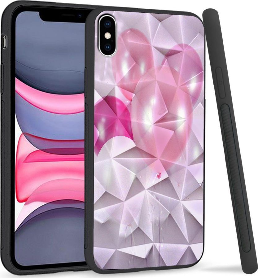 Super Fashion Etui na telefon Apple Iphone XS Max Crystal Case Pink Balloons 1