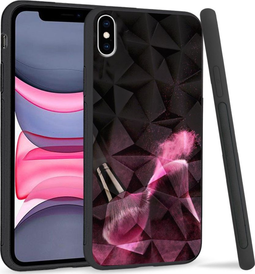 Super Fashion Etui na telefon Apple Iphone XS Max Crystal Case Pink powder brush 1