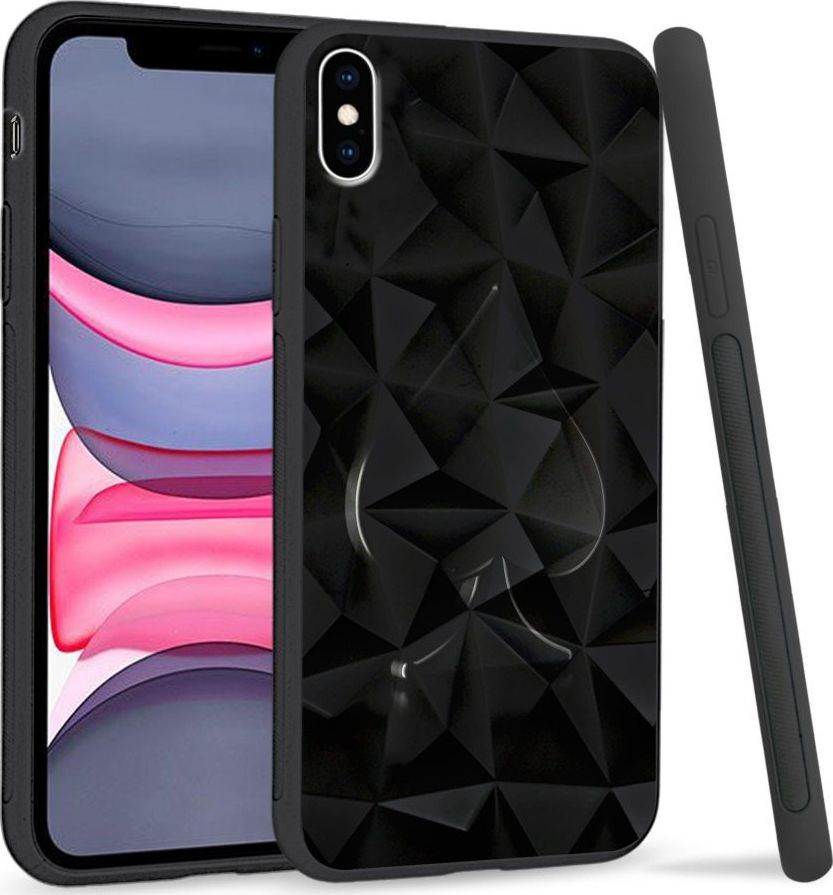 Super Fashion Etui na telefon Apple Iphone XS Max Crystal Case Black spade 1