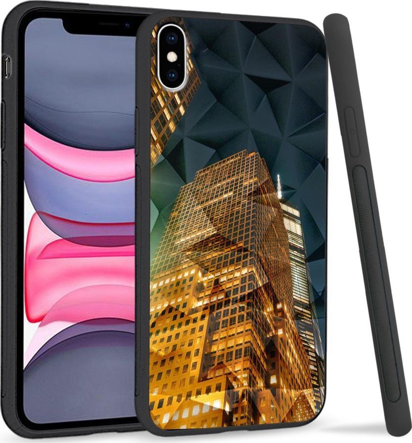 Super Fashion Etui na telefon Apple Iphone XS Max Crystal Case Night building 1