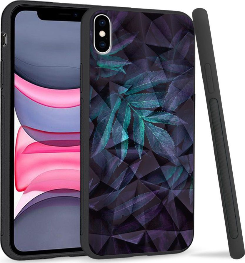 Super Fashion Etui na telefon Apple Iphone XS Max Crystal Case Night leaves 1