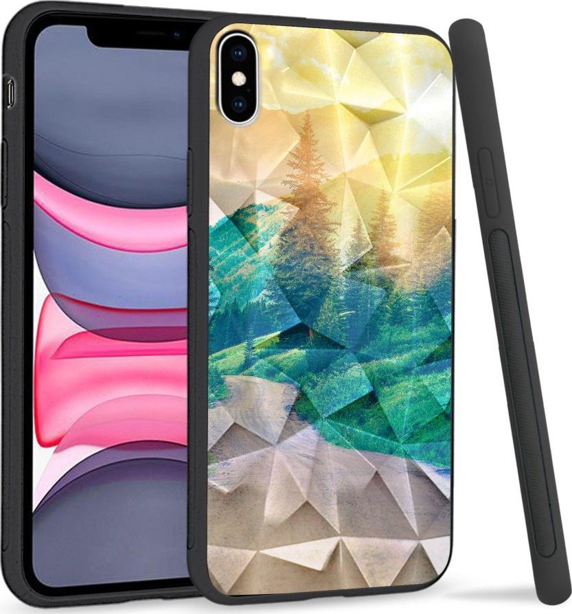 Super Fashion Etui na telefon Apple Iphone XS Max Crystal Case Village roads 1