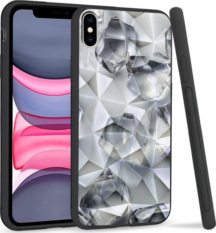 Super Fashion Etui na telefon Apple Iphone XS Max Crystal Case White glass cubes 1