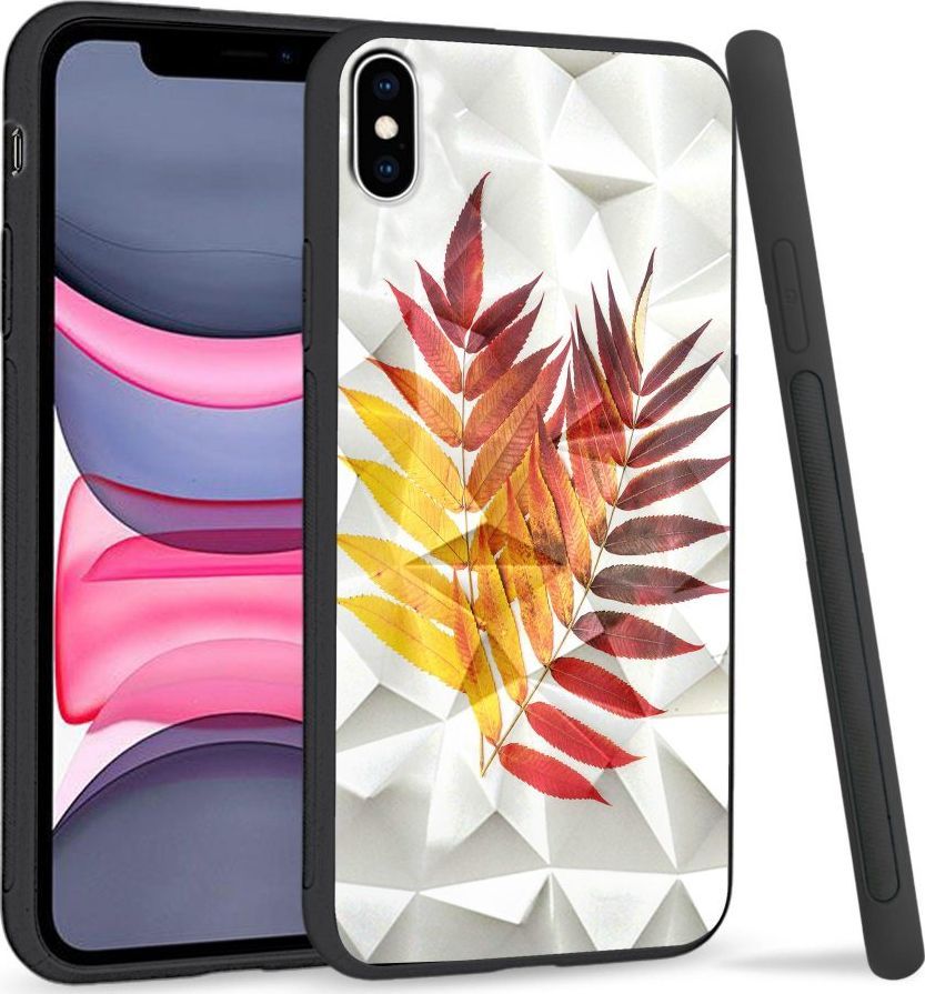 Super Fashion Etui na telefon Apple Iphone XS Max Crystal Case Reddish yellow leaves 1