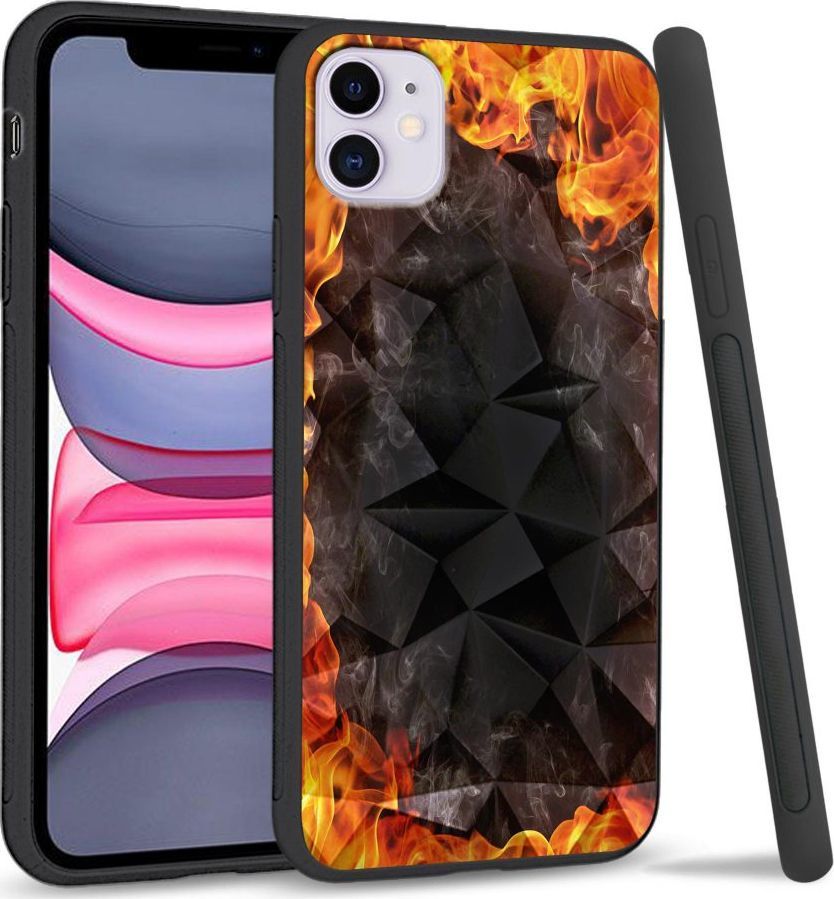 Super Fashion Etui na telefon Apple Iphone 11 Crystal Case Hot Fire 1