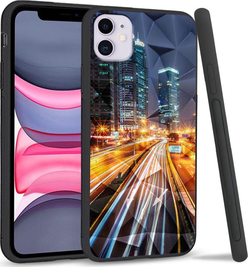 Super Fashion Etui na telefon Apple Iphone 11 Crystal Case Night City 1
