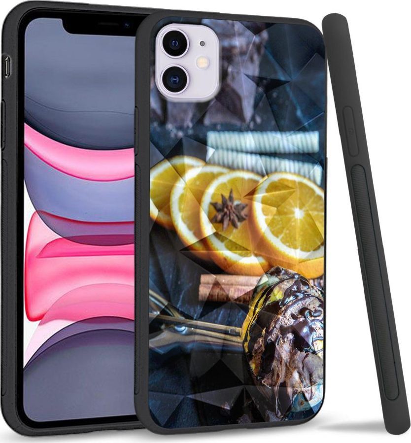 Super Fashion Etui na telefon Apple Iphone 11 Crystal Case Choco lemon 1