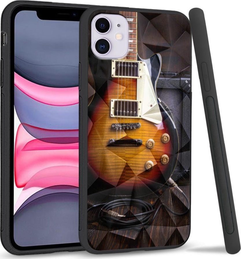 Super Fashion Etui na telefon Apple Iphone 11 Crystal Case Electric Guitar 1