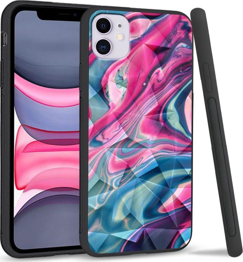 Super Fashion Etui na telefon Apple Iphone 11 Crystal Case Liquid Abstract 1