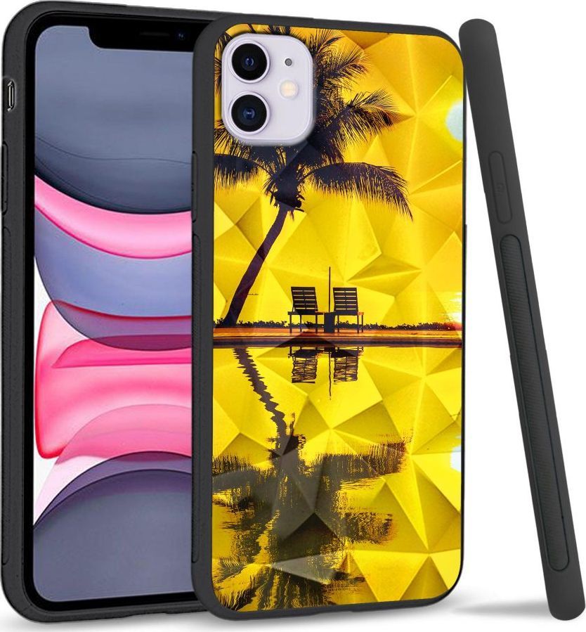 Super Fashion Etui na telefon Apple Iphone 11 Crystal Case Yellow sunset 1