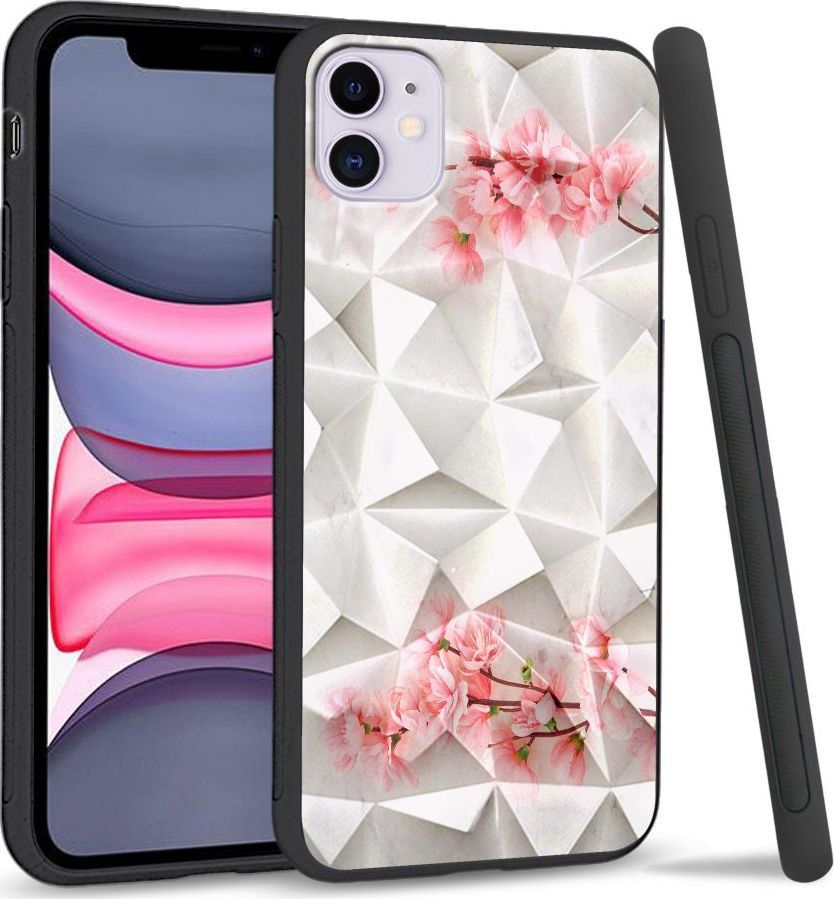 Super Fashion Etui na telefon Apple Iphone 11 Crystal Case Due flowers 1