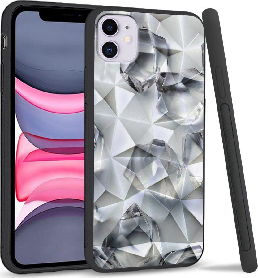 Super Fashion Etui na telefon Apple Iphone 11 Crystal Case White glass cubes 1