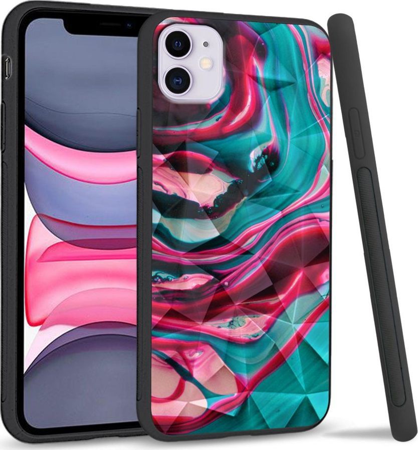Super Fashion Etui na telefon Apple Iphone 11 Crystal Case Water color abstract 1