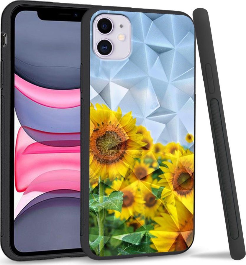Super Fashion Etui na telefon Apple Iphone 11 Crystal Case Sunflowers 1