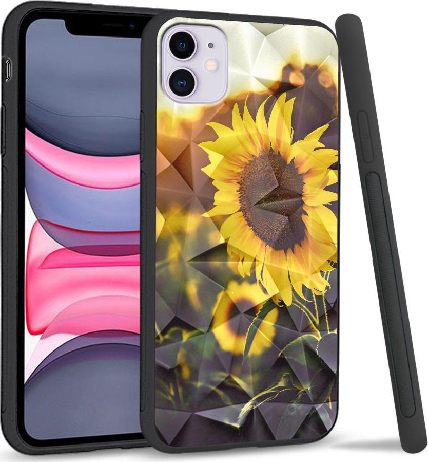 Super Fashion Etui na telefon Apple Iphone 11 Crystal Case Sunflower field 1
