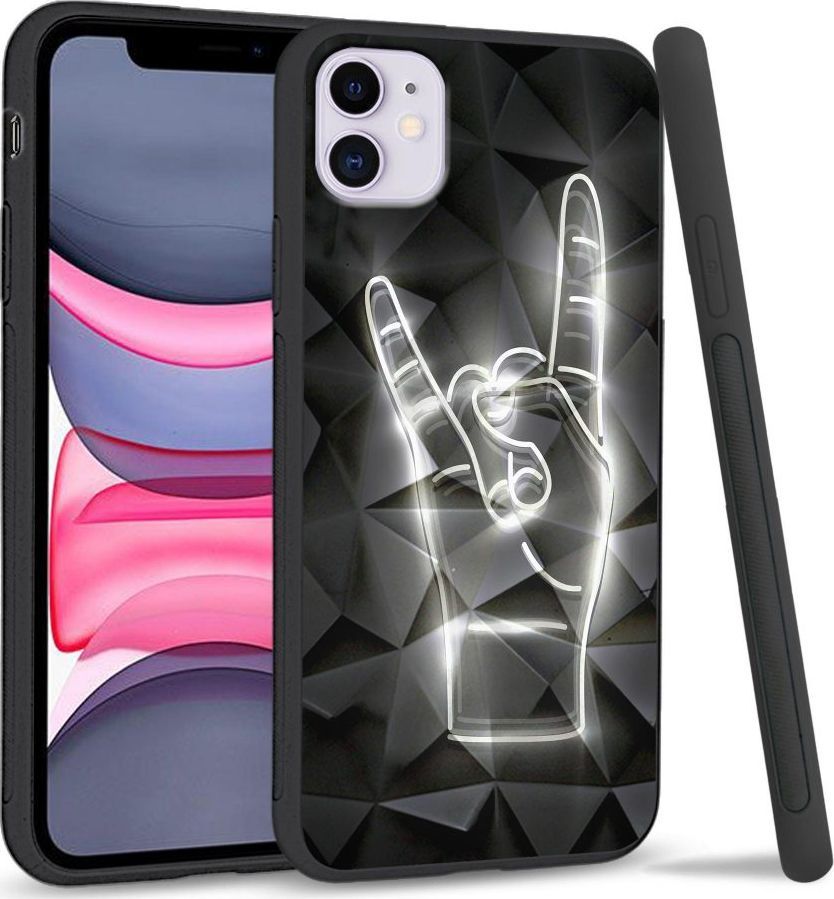 Super Fashion Etui na telefon Apple Iphone 11 Crystal Case We Rock 1