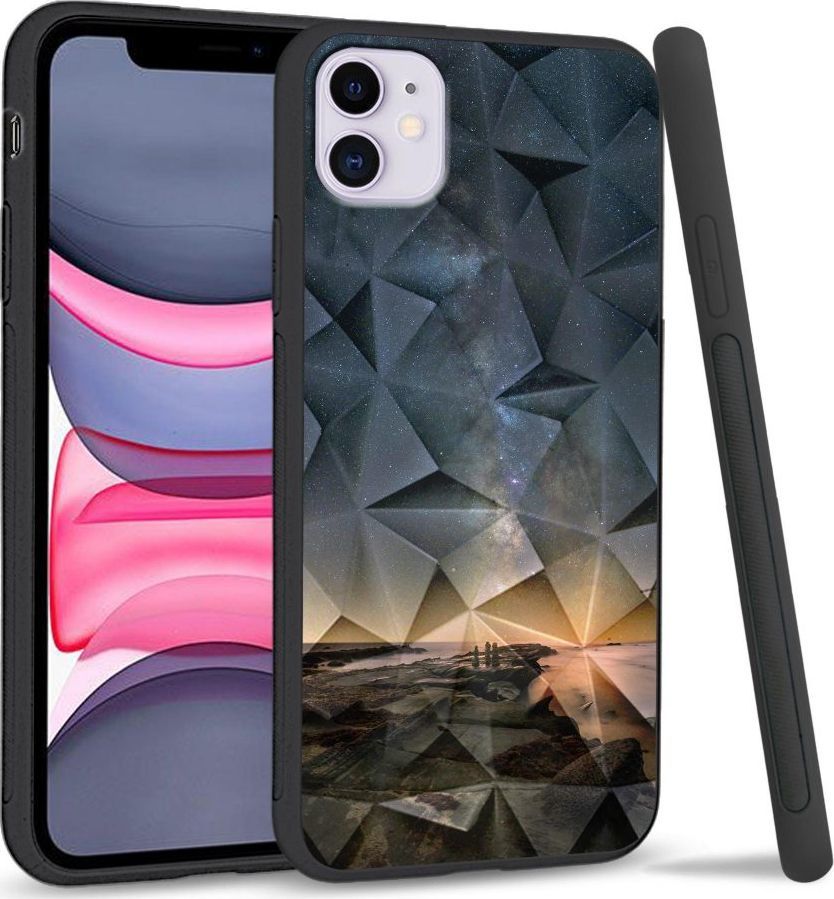 Super Fashion Etui na telefon Apple Iphone 11 Crystal Case Stary night rocks 1