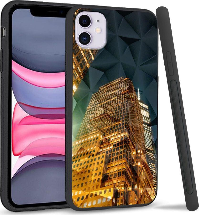 Super Fashion Etui na telefon Apple Iphone 11 Crystal Case Night building 1