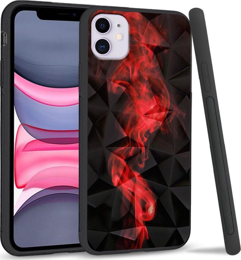 Super Fashion Etui na telefon Apple Iphone 11 Crystal Case Red smoke 1