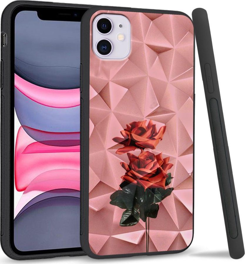 Super Fashion Etui na telefon Apple Iphone 11 Crystal Case Rose love 1